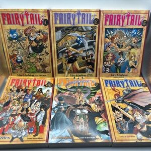 Fairy Tail Manga Books Volumes 1,2,5,6,7,8 (6 book lot) Hiro Mashima - Kodansha